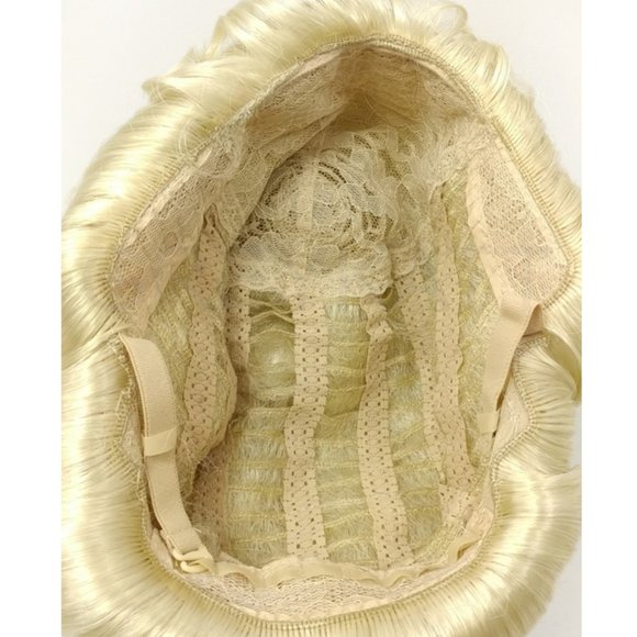 Blonde updo costume wig